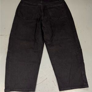 Old Navy Barrel Leg Jeans 12 Petite High Rise Black Wash Wide Leg RelaxedFit Y2K